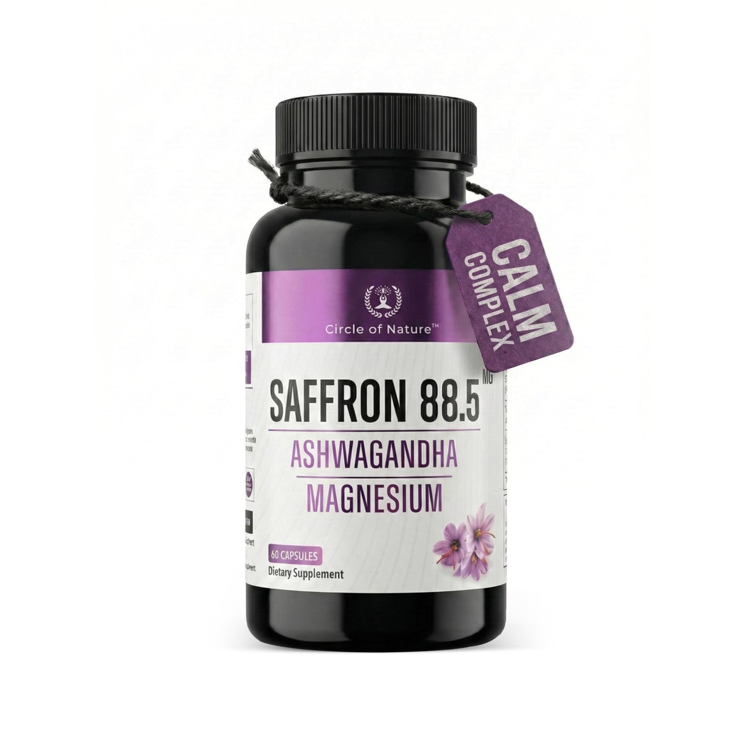 Circle of Nature saffron-ashwagandha-capsules for daily mood balance and calm.