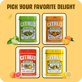 Vegan, gluten-free, kosher certified Citrus Delights lemon candies