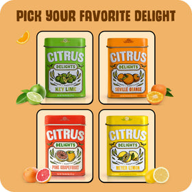 Citrus Delights Seville Orange candy is aspartame-free and xylitol-free