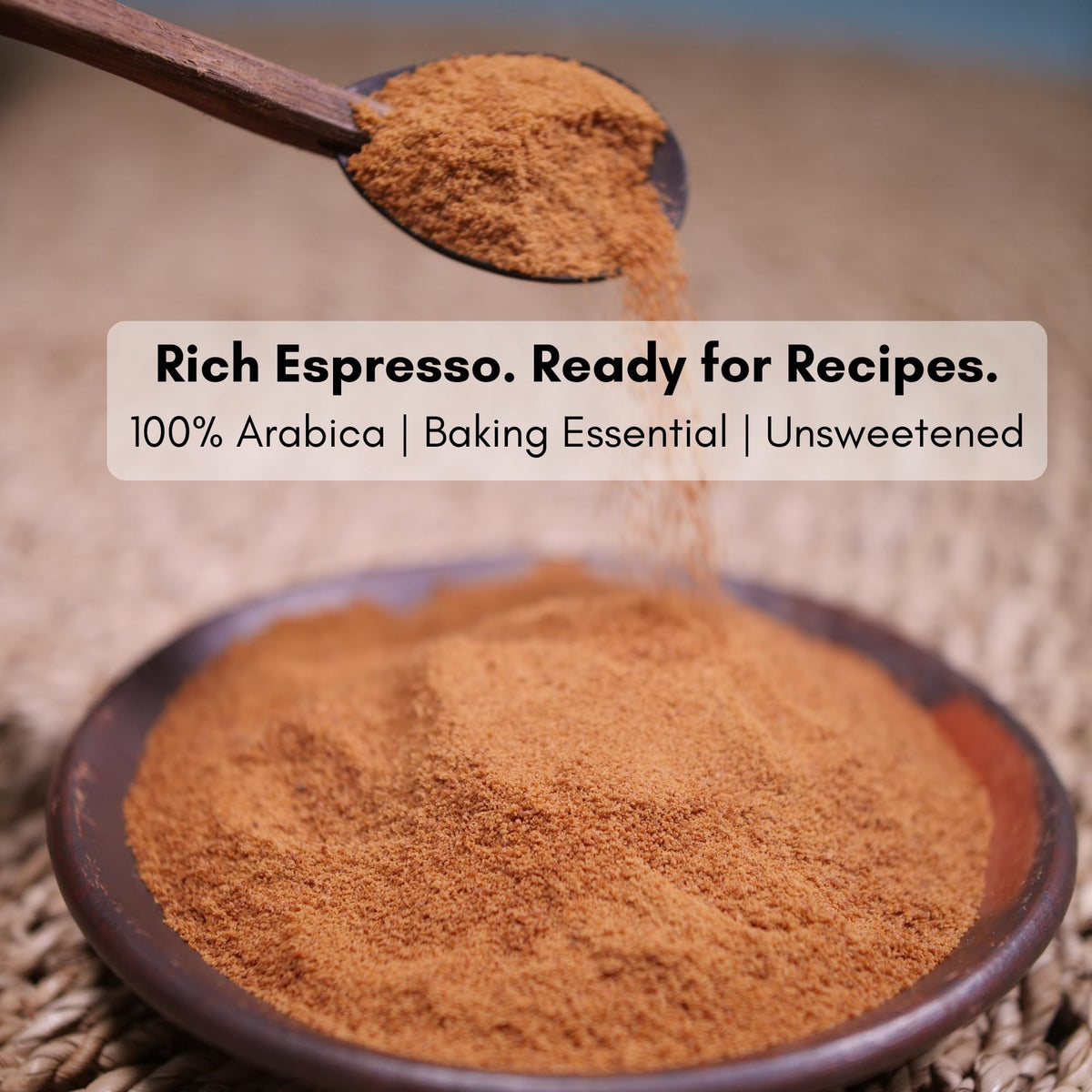 Civilized Coffee Espresso Powder Grande dissolves instantly, preventing lumps in desserts and smoothies