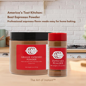 Civilized Coffee Espresso Powder Grande adds a coffee garnish to drinks and cocktails