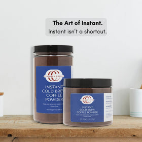 Civilized Coffee ice-cold brew in a glass, perfect for on-the-go.