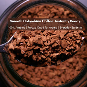 Steam rising as Civilized Coffee dissolves in hot water for aroma-rich cup
