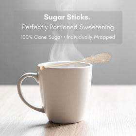 Civilized Coffee sugar sticks for tea, delivering clean sweetness as the crystals melt.
