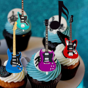 C L Cooper Life cupcake pick for guitarist themed celebrations