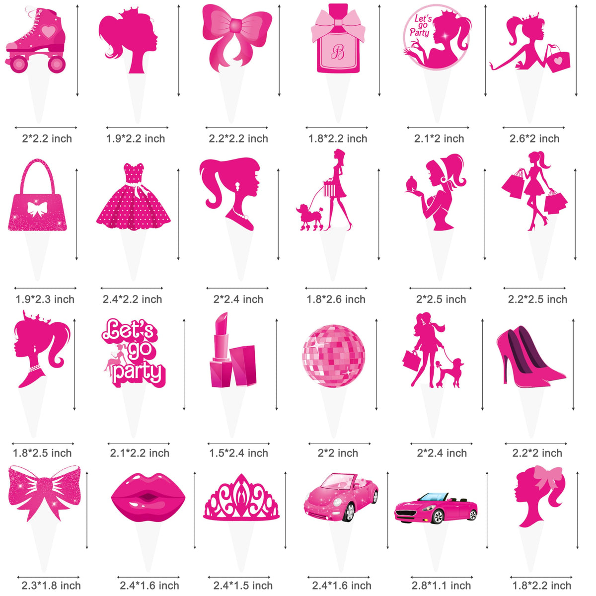 CL Cooper Life two-sided toppers showcase vibrant pink designs from any angle.