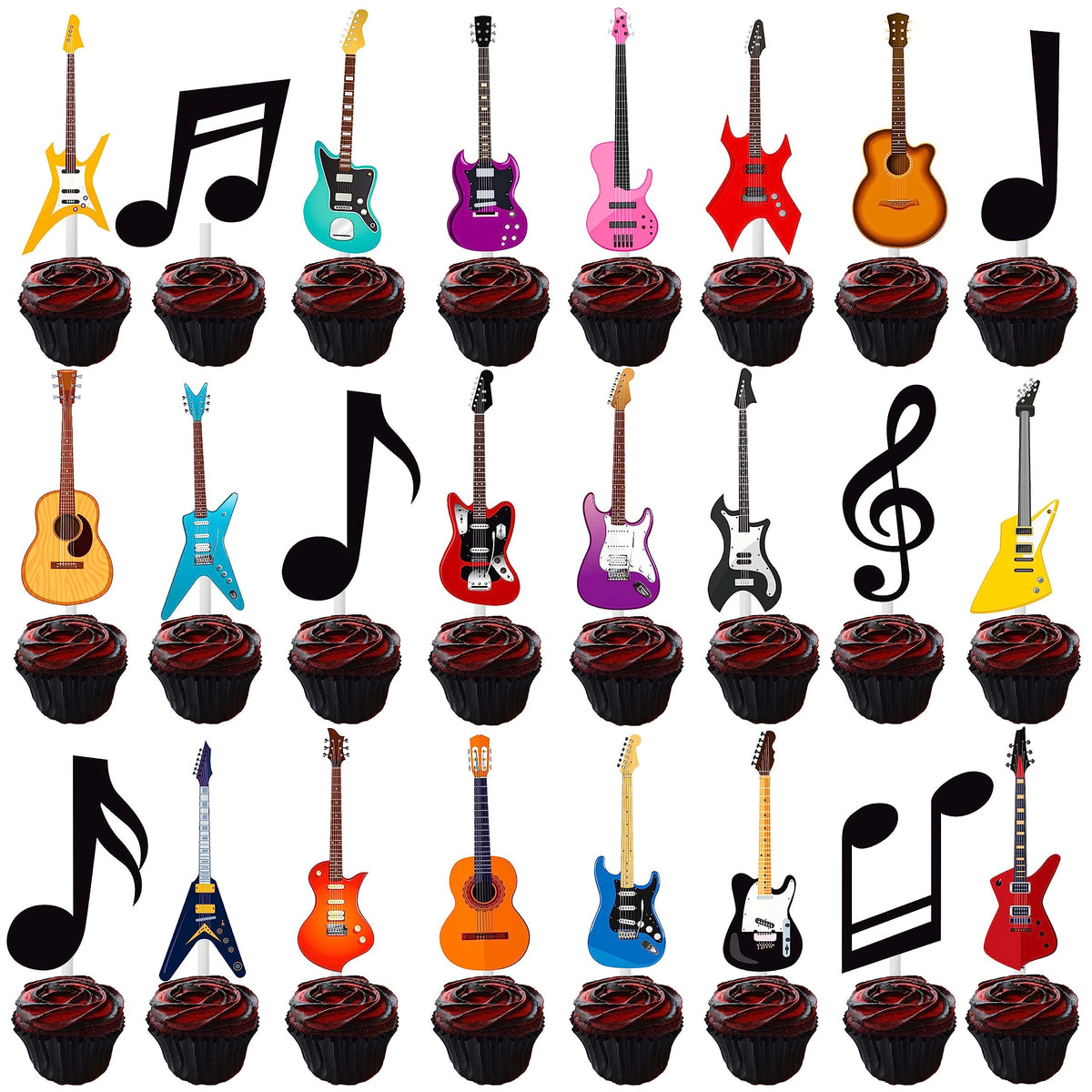 C L Cooper Life jazz guitar cupcake topper adds stylish flair to desserts