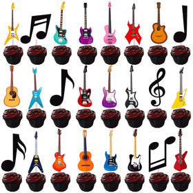 C L Cooper Life jazz guitar cupcake topper adds stylish flair to desserts