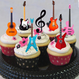 C L Cooper Life baby shower guitar toppers create playful vibes
