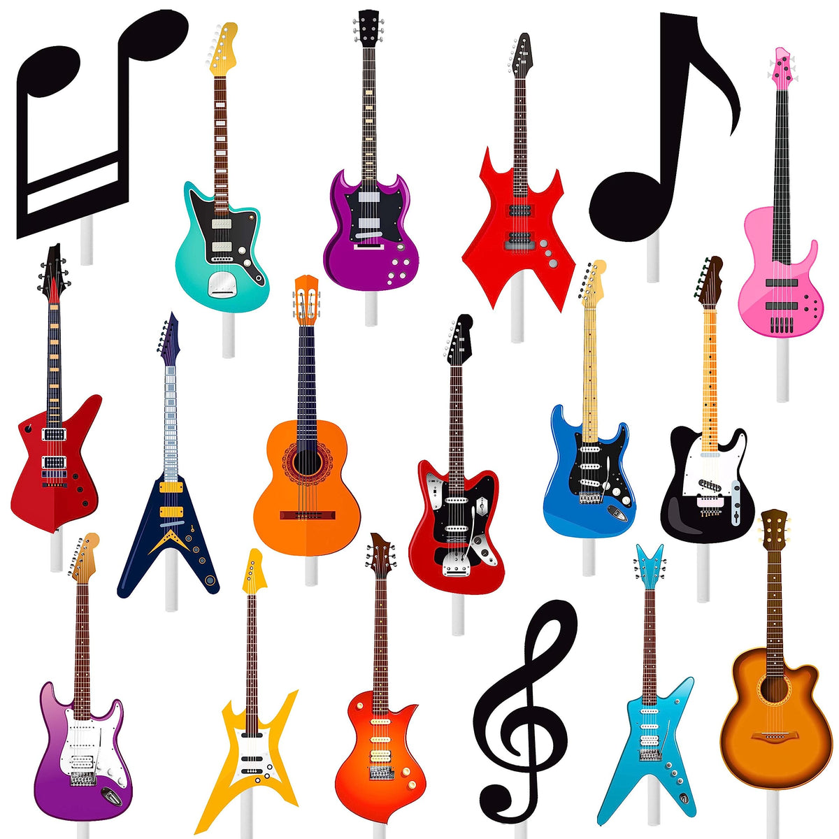 C L Cooper Life rock guitar cupcake topper for festive cupcakes and guest delight