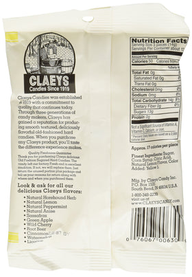 Claey's Lemon Drop hard candy closeup, bright flavors ideal for on-the-go snacking