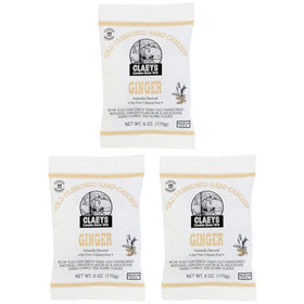 Claeys Old Fashioned Ginger Drops 3-pack display with warm aroma
