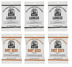 Claeys Old Fashioned Licorice hard candy close-up, premium texture for nostalgic snacking