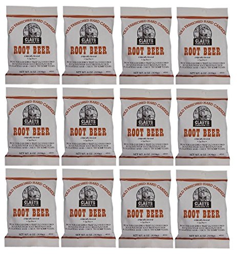 Claeys old-fashioned root beer hard candy package, ideal for sharing at parties