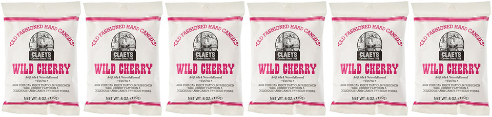 Claey's wild cherry hard candy 6-pack on display, ideal for gifting or sharing.