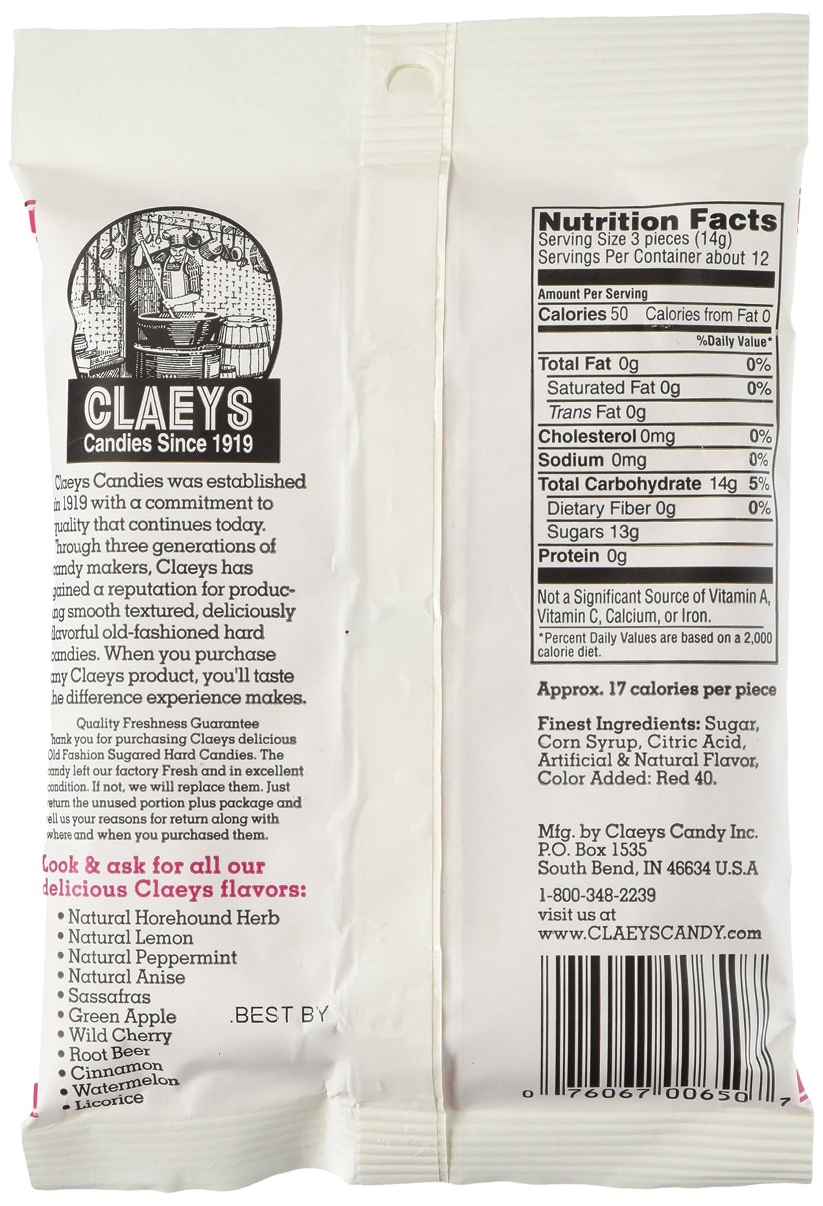 Claey's wild cherry hard candy individually wrapped, perfect for on-the-go snacking.