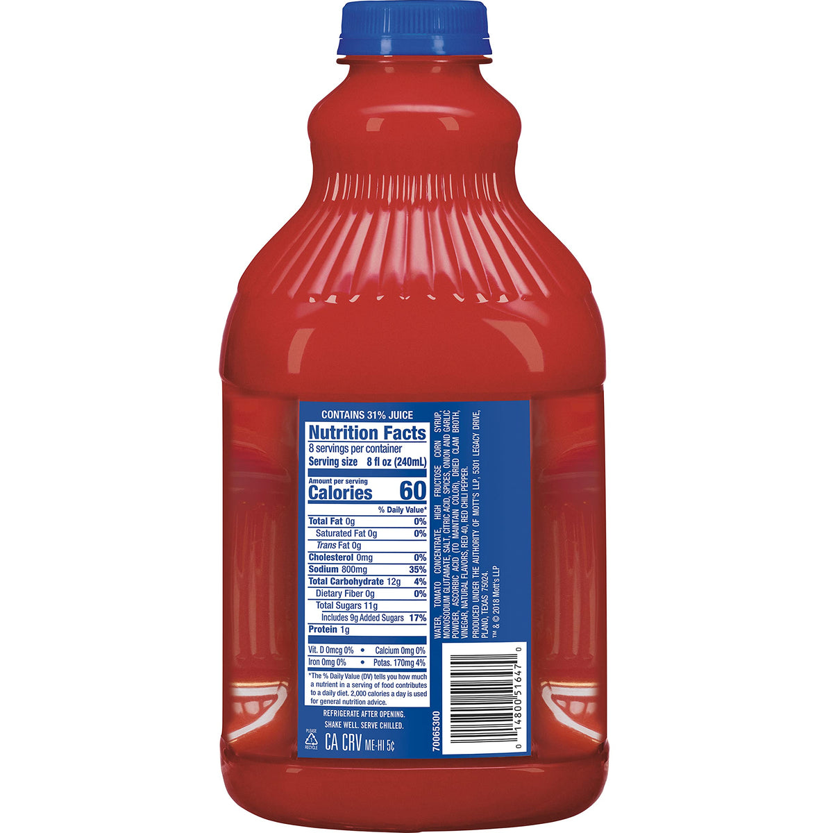 Clamato Original ready for a Bloody Maria mix with spices.