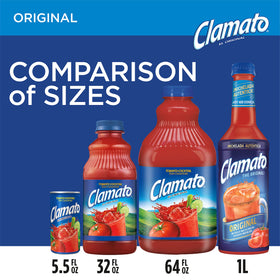 Clamato Original bottle used as seafood marinade base for grilling.