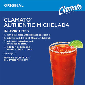 Clamato Original with shrimp dish for extra savory brightness.