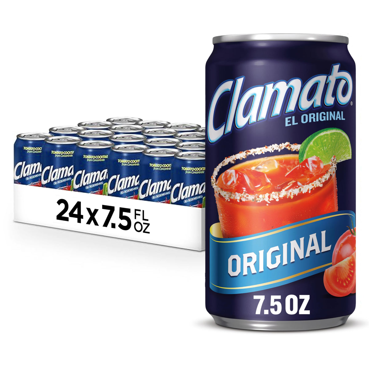 Clamato Original tomato cocktail can in pack for convenient entertaining