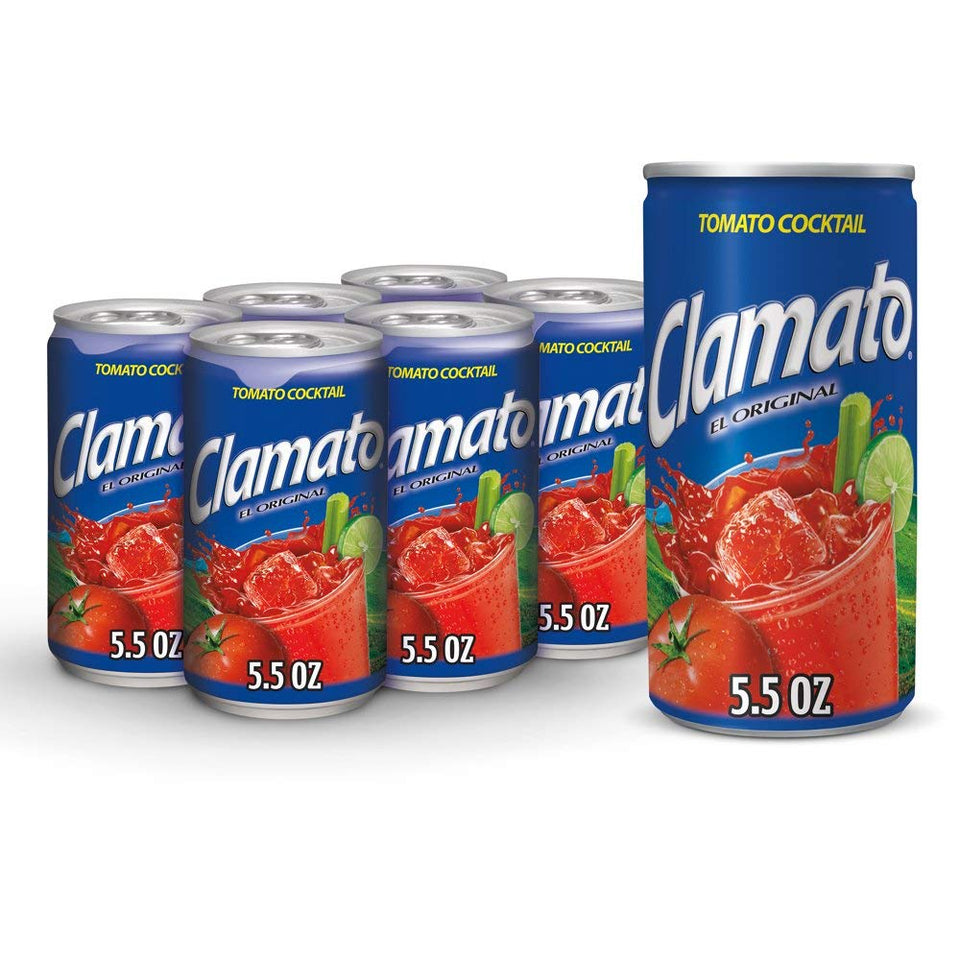 Clamato Original 12-can pack of 5.5 oz cans for mixed drinks