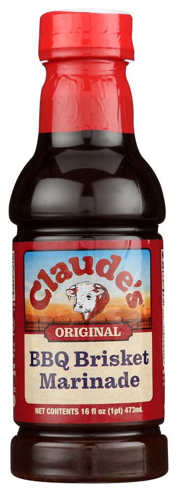 Claude's BBQ Brisket Marinade 3-pack front view adds smoky flavor to beef
