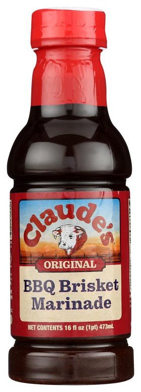 Claude's BBQ Brisket Marinade 3-pack front view adds smoky flavor to beef