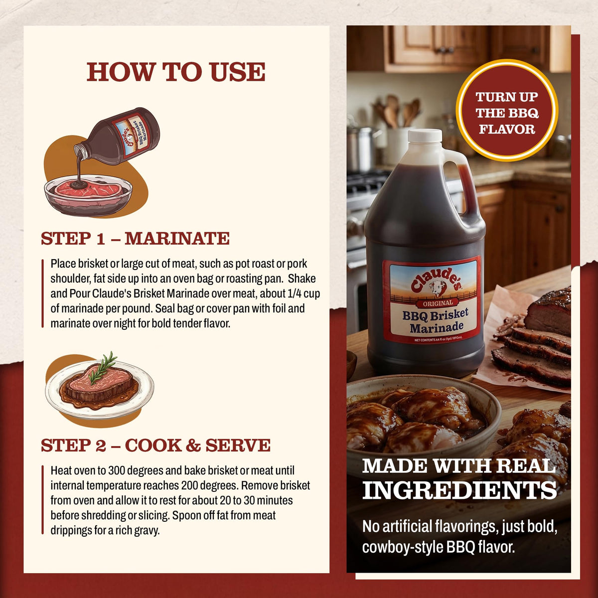 Claude's marinade on grill top; versatile use for grilled dishes