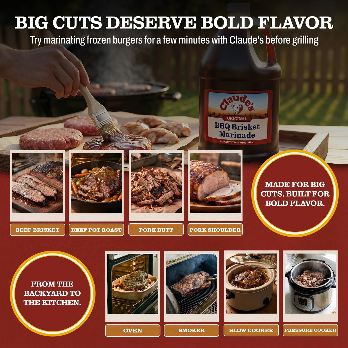 Claude's BBQ sauce is gluten-free and kosher certified with natural ingredients