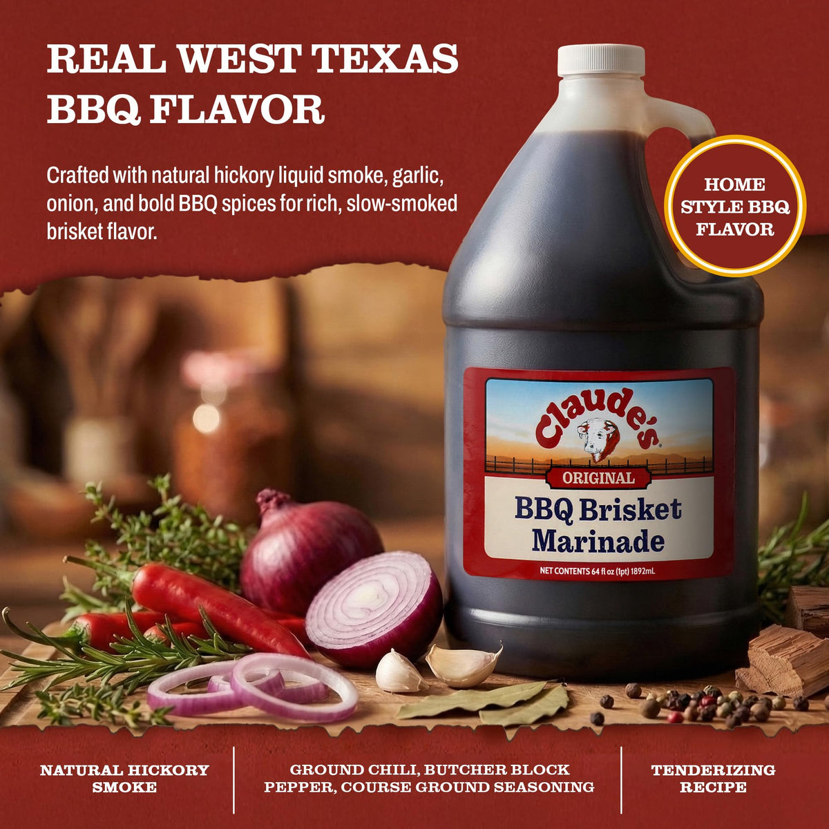Claude's brisket marinade on glazed ribs highlights Texas flavor