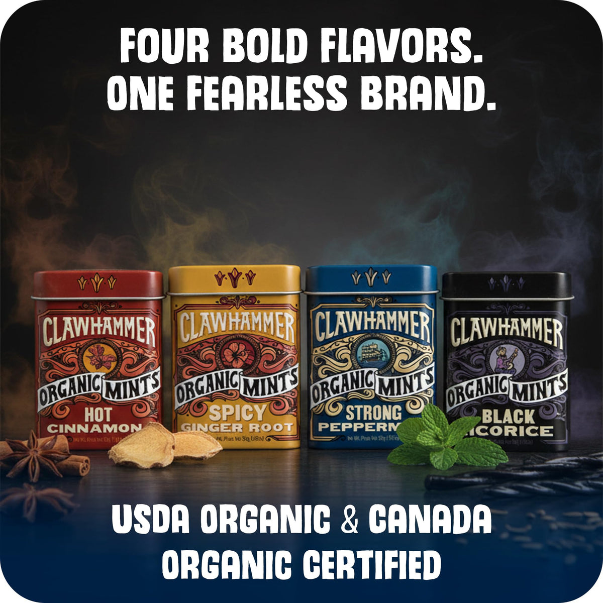 Clawhammer Mints pack of 12 tins ideal for gifting or sharing