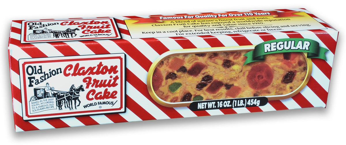 Claxton Fruit Cake 1lb regular slice on a festive plate, ideal holiday indulgence
