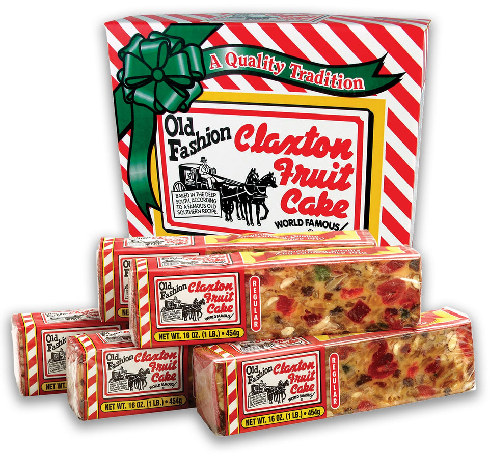 Claxton Fruit Cake regular loaf with mixed fruits and nuts, ideal for holiday gifting.
