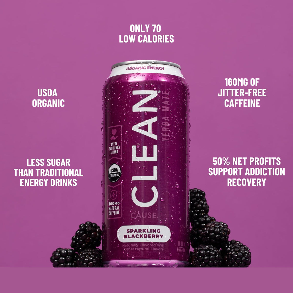 Clean Cause low sugar formula delivers flavor with fewer calories per can.