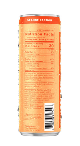 CLEAN CAUSE Orange Passion case-pack of 12 cans ready for sharing.