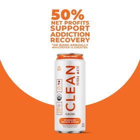 CLEAN CAUSE Organic ingredients on the can showcase plant-based energy and sustainability