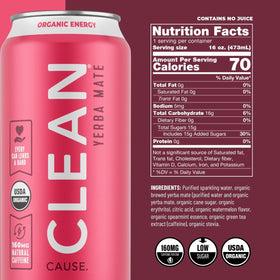 Clean Cause Organic Yerba Mate can delivers jitter-free caffeine for focus.
