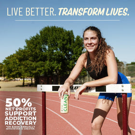 CLEAN CAUSE profits support addiction recovery initiatives.