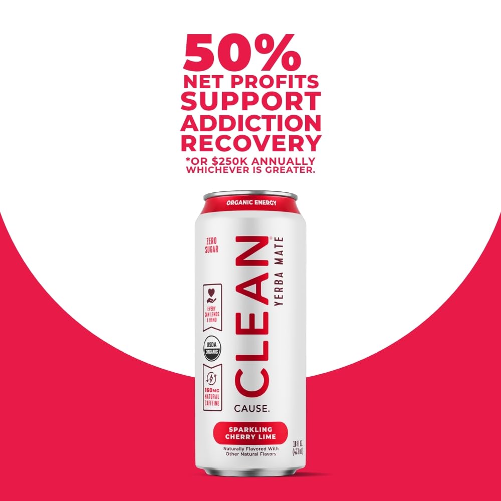 Clean Cause zero sugar and zero calories claim on the can for calorie-free refreshment.