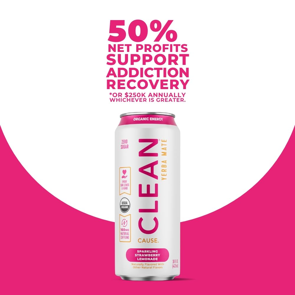 CLEAN CAUSE Zero Sugar can being poured into a glass signals a ready boost.
