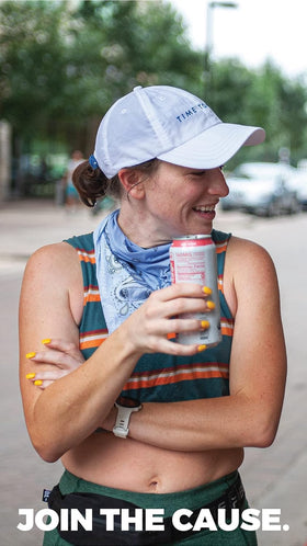 CLEAN CAUSE On-the-go can with backpack indicates portable, zero-calorie option for busy days.