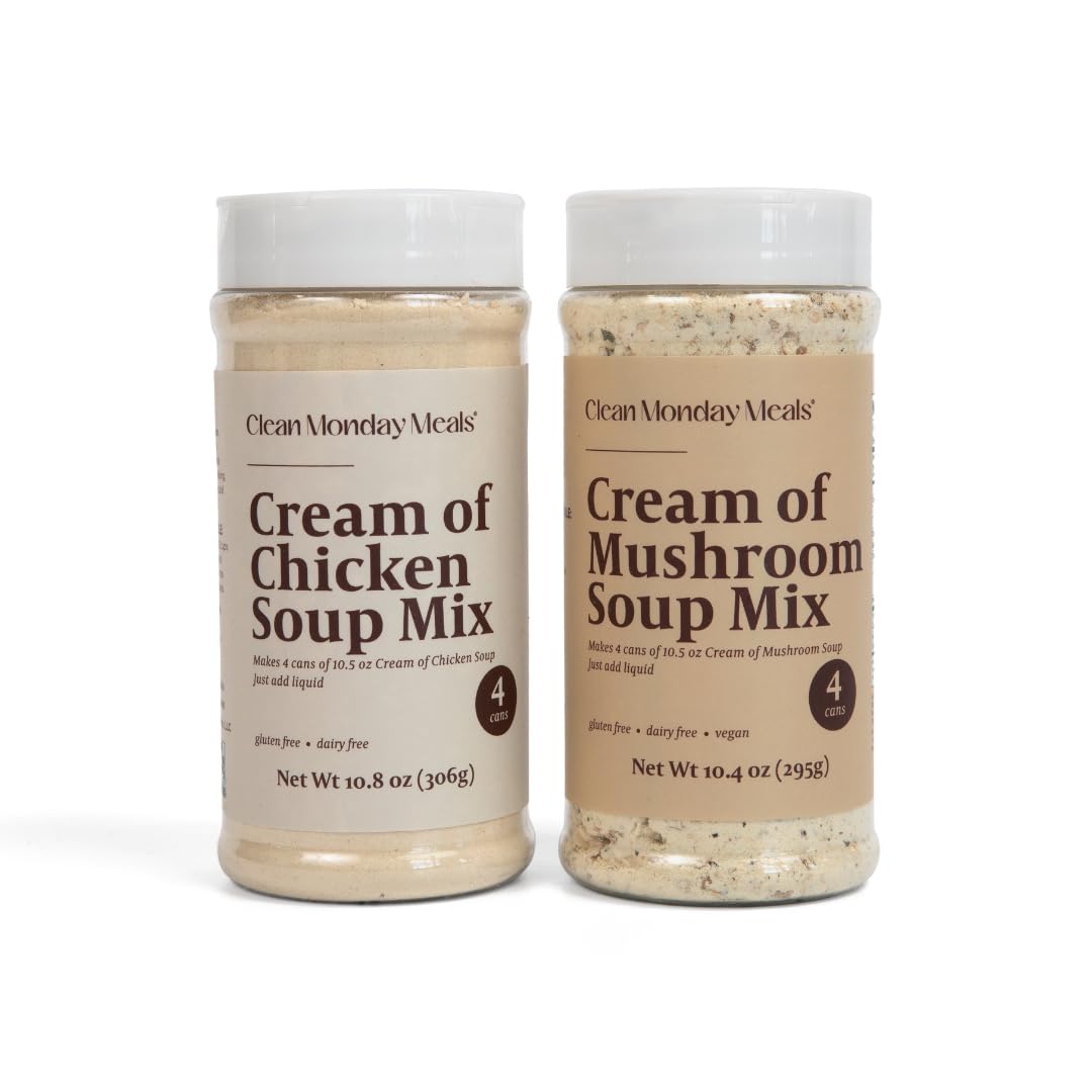 Clean Monday Meals Cream of Chicken Soup Mix Bundle packaging ready for quick soups.