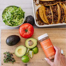 Close-up of dry ingredients from Clean Monday Meals taco seasoning blend