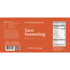 Tacos or fajitas sizzling with Clean Monday Meals seasoning in action