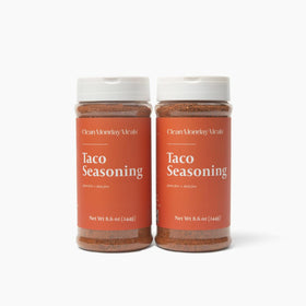 Clean Monday Meals taco seasoning packaging on display for easy shopping