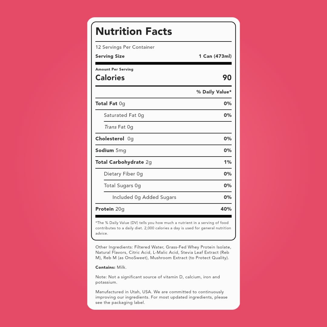 Clean Simple Eats Clear Protein Water glass pour highlights a refreshing, light texture.