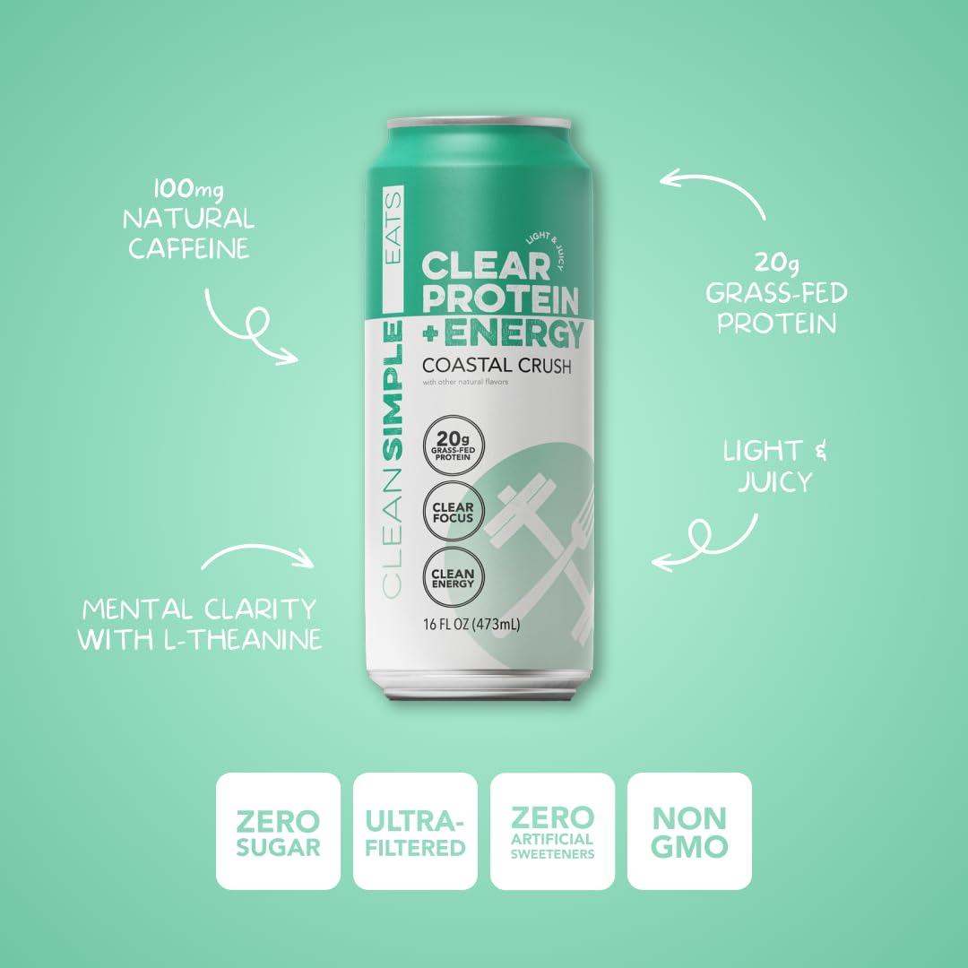 Close-up of Coastal Crush label showing clean ingredients and branding