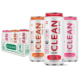 Clean Cause zero sugar variety pack front view showing three flavors for quick energy choices