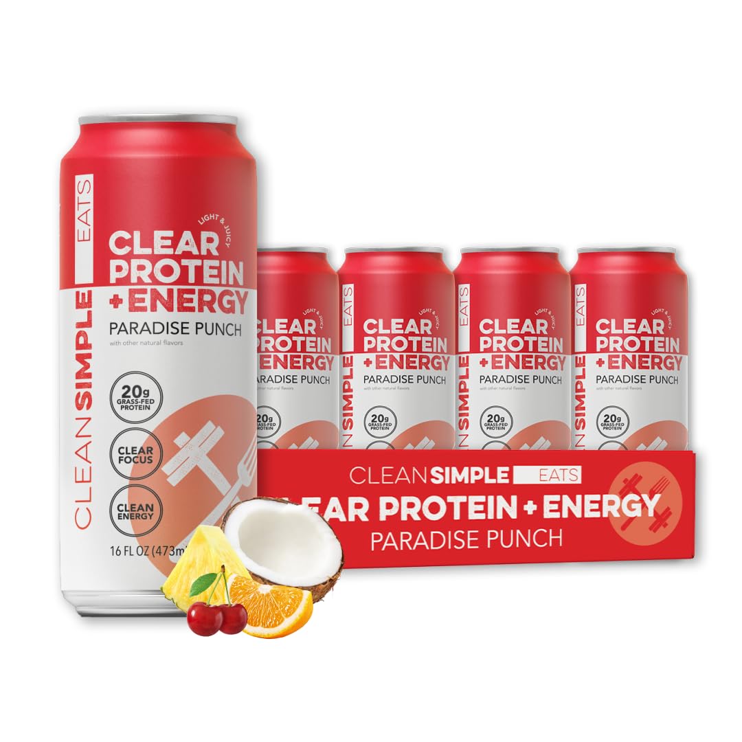 Clean Simple Eats Paradise Punch can fuels workouts with protein and clean energy.