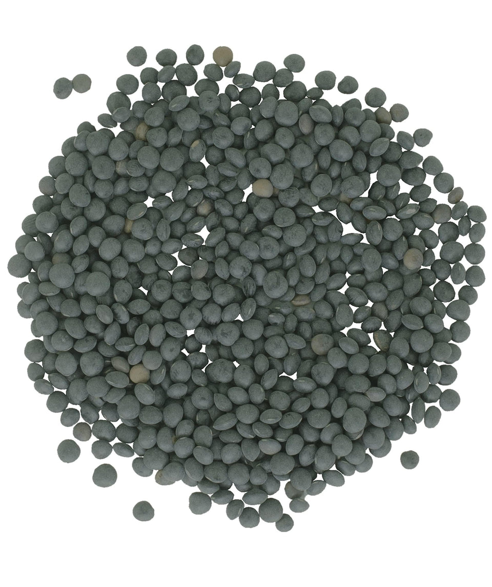 CLEAR CREEK black lentils packaging highlighting premium non-GMO quality for healthy meals.